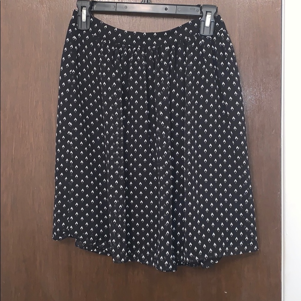 Black Patterned Skirt